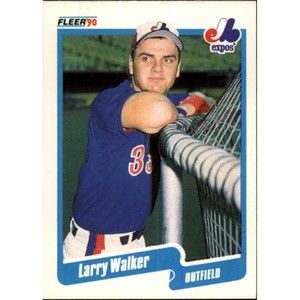 1990 Larry Walker Fleer Baseball Card #363